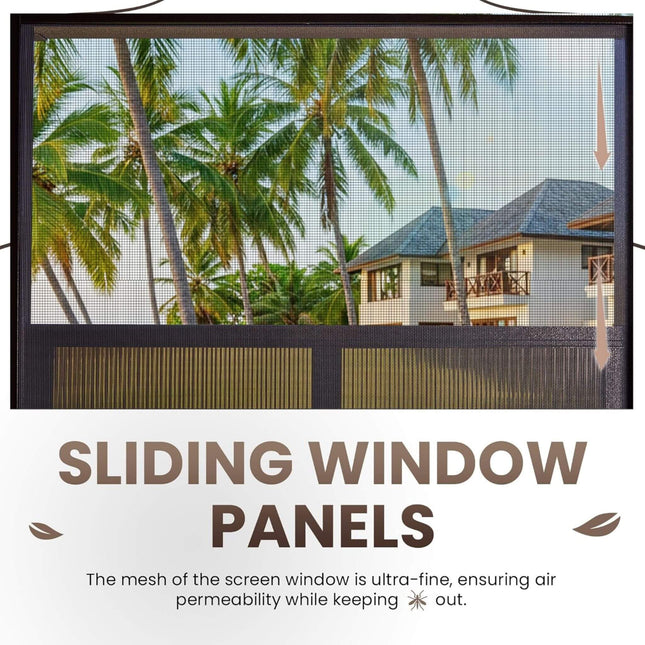 Alora Terrace Fully - Enclosed Outdoor Black Sunroom With Lockable Sliding Doors And Galvanized Double Steel Roof (SAK81634) - Sunrooms | Patioza