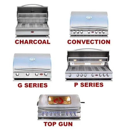 Cal Flame Laguna Q Platinum Series 3-Piece BBQ Island - GPV-3100