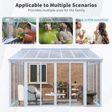 [10X14FT] Alora Lumina Heavy-Duty All-Season Aluminum Alloy Patio Sunroom With 3 Lockable Sliding Doors (SAK62713) - Sunrooms | Patioza