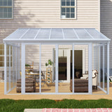 [10X14FT] Alora Lumina Heavy-Duty All-Season Aluminum Alloy Patio Sunroom With 3 Lockable Sliding Doors (SAK62713) - Sunrooms | Patioza