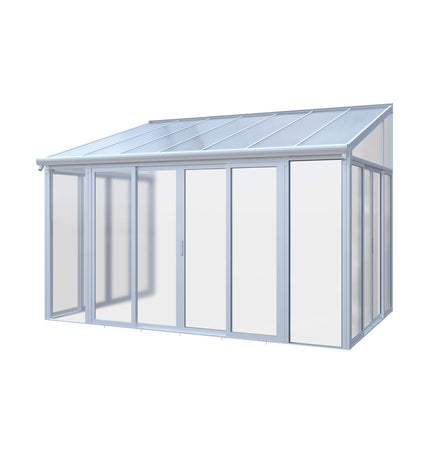 [10X14FT] Alora Lumina Heavy-Duty All-Season Aluminum Alloy Patio Sunroom With 3 Lockable Sliding Doors (SAK62713) - Sunrooms | Patioza