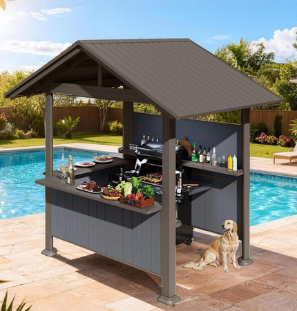 Alora 6x9 Ft. Heavy-Duty Gable Roof Hardtop Grill Gazebo