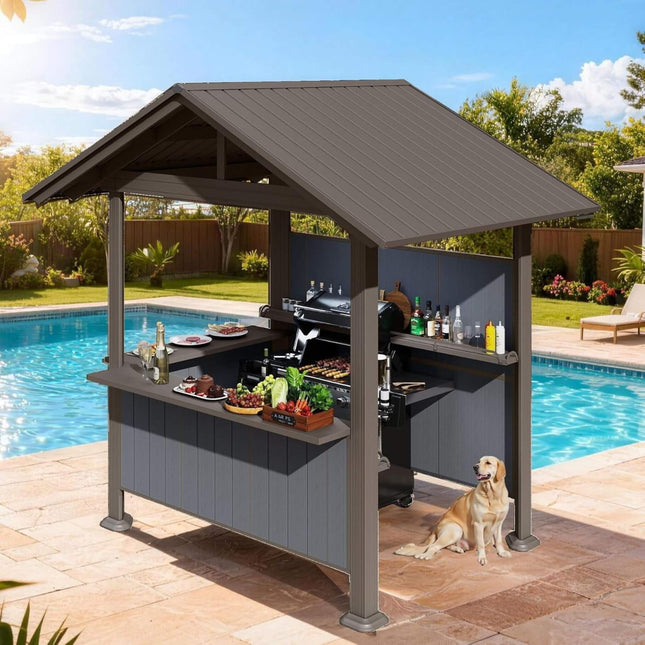 Alora 6x9 Ft. Heavy-Duty Gable Roof Hardtop Grill Gazebo