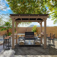Alora Heavy-Duty Premium Wooden Grill Gazebo with Sloped Metal Roof - Canopies & Gazebos | Patioza