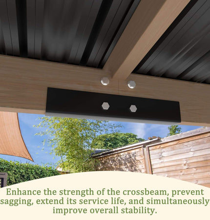 Alora Heavy-Duty Premium Wooden Grill Gazebo with Sloped Metal Roof