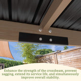 Alora Heavy-Duty Premium Wooden Grill Gazebo with Sloped Metal Roof - Canopies & Gazebos | Patioza