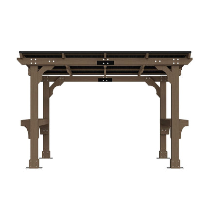 Alora Heavy-Duty Premium Wooden Grill Gazebo with Sloped Metal Roof