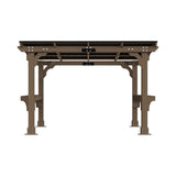 Alora Heavy-Duty Premium Wooden Grill Gazebo with Sloped Metal Roof - Canopies & Gazebos | Patioza