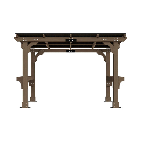 Alora Heavy-Duty Premium Wooden Grill Gazebo with Sloped Metal Roof - Canopies & Gazebos | Patioza