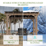 Alora Heavy-Duty Premium Wooden Grill Gazebo with Sloped Metal Roof - Canopies & Gazebos | Patioza