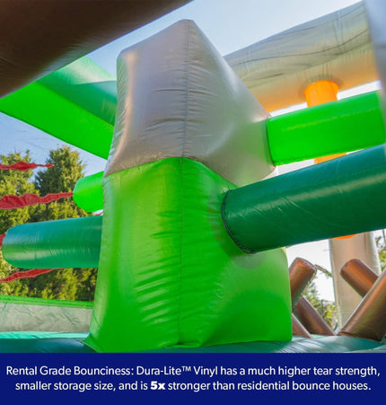 20FT Inflatable Dinosaur Obstacle Course With Blower (SAK90817) - Inflatable Bouncers | Patioza