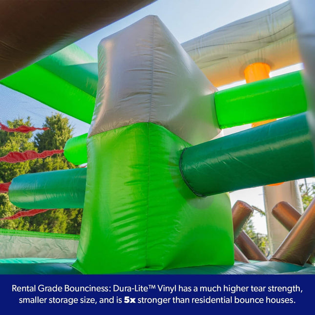 20FT Inflatable Dinosaur Obstacle Course With Blower (SAK90817) - Inflatable Bouncers | Patioza