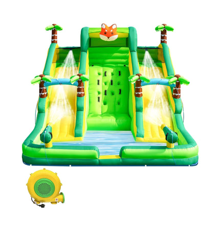 Inflatable Water Slide Park With Pool And Climbing Wall (SAK90736) - Inflatable Bouncers | Patioza