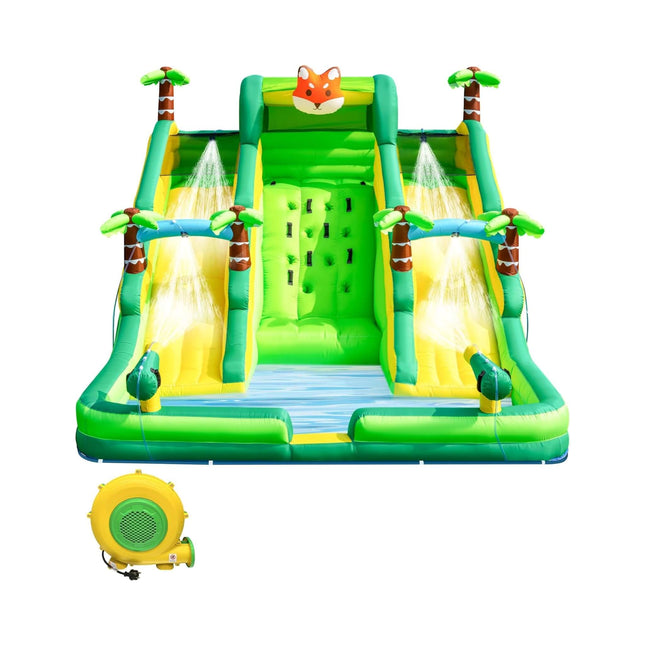 Inflatable Water Slide Park With Pool And Climbing Wall (SAK90736) - Inflatable Bouncers | Patioza