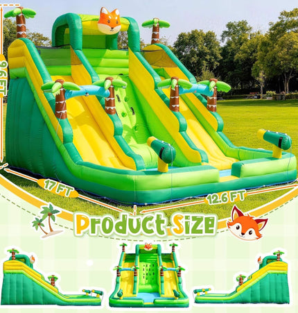 Inflatable Water Slide Park With Pool And Climbing Wall (SAK90736) - Inflatable Bouncers | Patioza