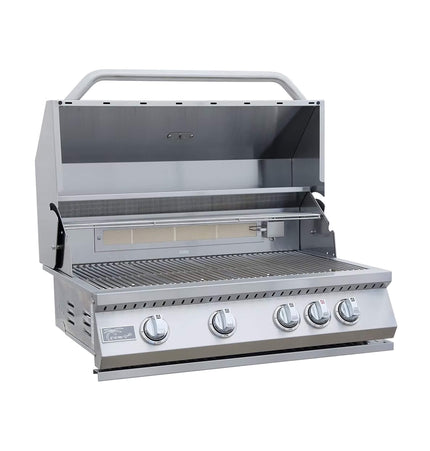 KoKoMo Grills Baja 9 Ft. BBQ Island with LEDs, Built-In Grill, Fire Burner, and Refrigerator [Made-To-Order]