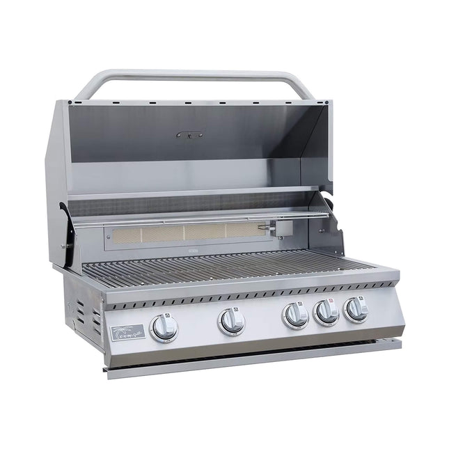 KoKoMo Grills Baja 9 Ft. BBQ Island with LEDs, Built-In Grill, Fire Burner, and Refrigerator [Made-To-Order]