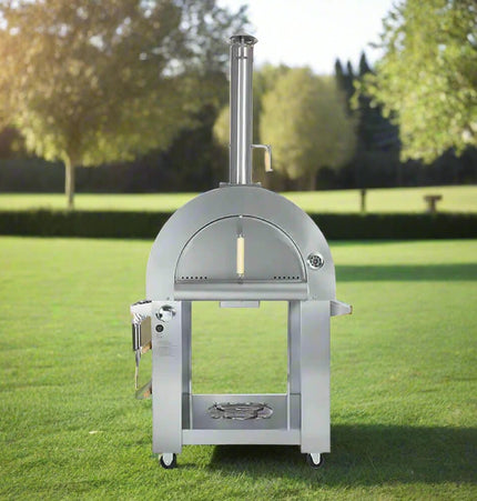 KoKoMo Grills Premium 32 - Inch Stainless Steel Dual Fuel Gas Or Wood Fired Pizza Oven [KO - PIZZAOVEN] (SAK14753) - Outdoor Kitchen | Patioza
