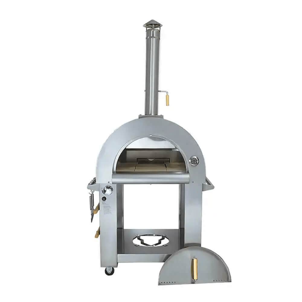 KoKoMo Grills Premium 32 - Inch Stainless Steel Dual Fuel Gas Or Wood Fired Pizza Oven [KO - PIZZAOVEN] (SAK14753) - Outdoor Kitchen | Patioza