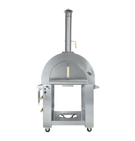 KoKoMo Grills Premium 32 - Inch Stainless Steel Dual Fuel Gas Or Wood Fired Pizza Oven [KO - PIZZAOVEN] (SAK14753) - Outdoor Kitchen | Patioza