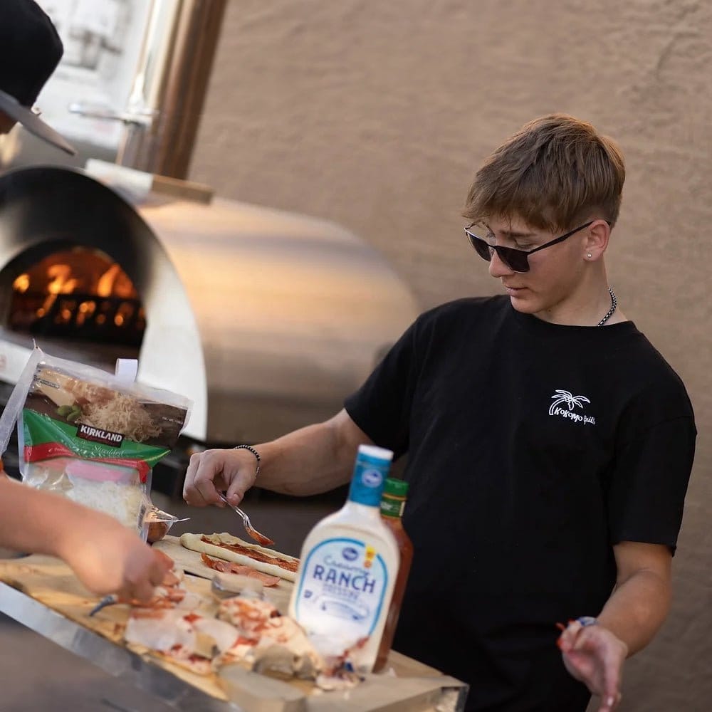 KoKoMo Grills Premium 32 - Inch Stainless Steel Wood Fired Pizza Oven [KO - PIZZAOVEN] (SAK92618) - Outdoor Kitchen | Patioza