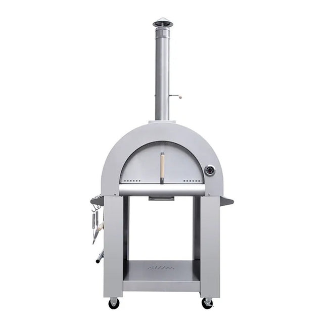 KoKoMo Grills Premium 32 - Inch Stainless Steel Wood Fired Pizza Oven [KO - PIZZAOVEN] (SAK92618) - Outdoor Kitchen | Patioza