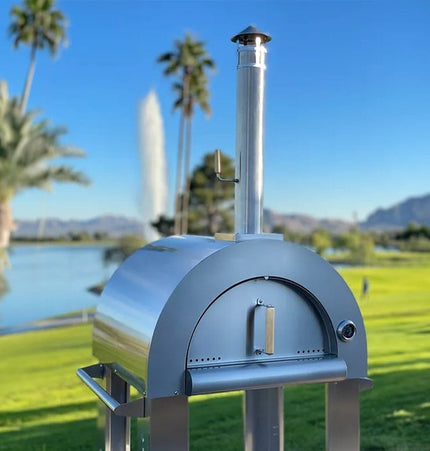 KoKoMo Grills Premium 32 - Inch Stainless Steel Wood Fired Pizza Oven [KO - PIZZAOVEN] (SAK92618) - Outdoor Kitchen | Patioza