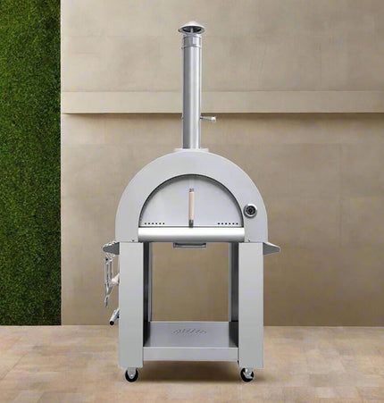 KoKoMo Grills Premium 32 - Inch Stainless Steel Wood Fired Pizza Oven [KO - PIZZAOVEN] (SAK92618) - Outdoor Kitchen | Patioza