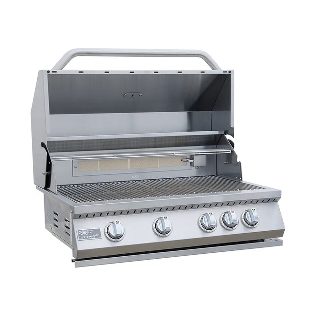 KoKoMo Grills St. John 7 Ft. BBQ Island with LEDs, Built-In Grill, Refrigerator, and Electrical Outlet [Made-To-Order]