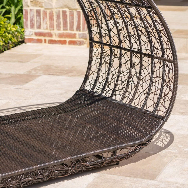 Alora Abigal Large 2-Person Outdoor Wicker Daybed with Aluminum Frame and Cushions - Outdoor Furniture Sets | Patioza