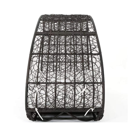 Alora Abigal Large 2-Person Outdoor Wicker Daybed with Aluminum Frame and Cushions - Outdoor Furniture Sets | Patioza
