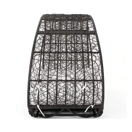 Alora Abigal Large 2-Person Outdoor Wicker Daybed with Aluminum Frame and Cushions - Outdoor Furniture Sets | Patioza