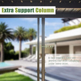[12X14FT] Alora Haven Large Outdoor All-Season Wall-Mounted Sunroom With Galvanized Steel Roof & Moveable PVC Screen (SAK46475) - Sunrooms | Patioza