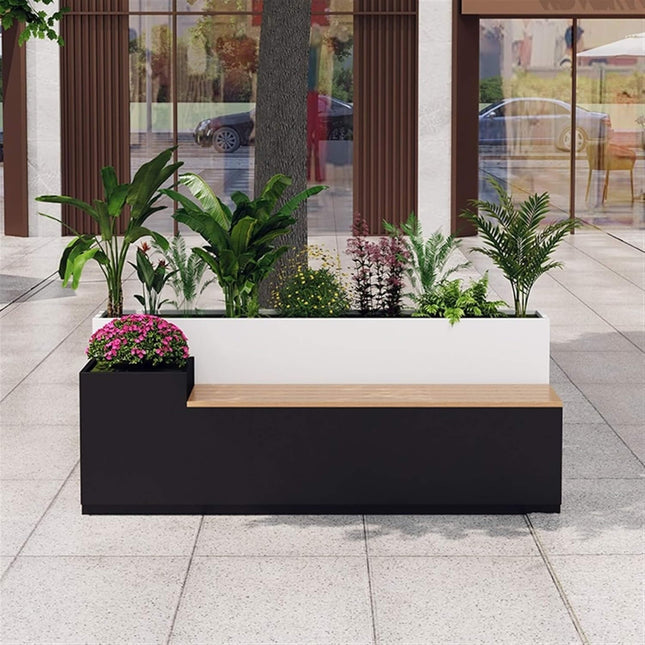 Large Outdoor All - Weather Commercial Flower Box Potting Bench [Made To Order] (SAK70249) - Potting Benches & Tables | Patioza