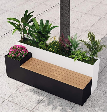 Large Outdoor All - Weather Commercial Flower Box Potting Bench [Made To Order] (SAK70249) - Potting Benches & Tables | Patioza