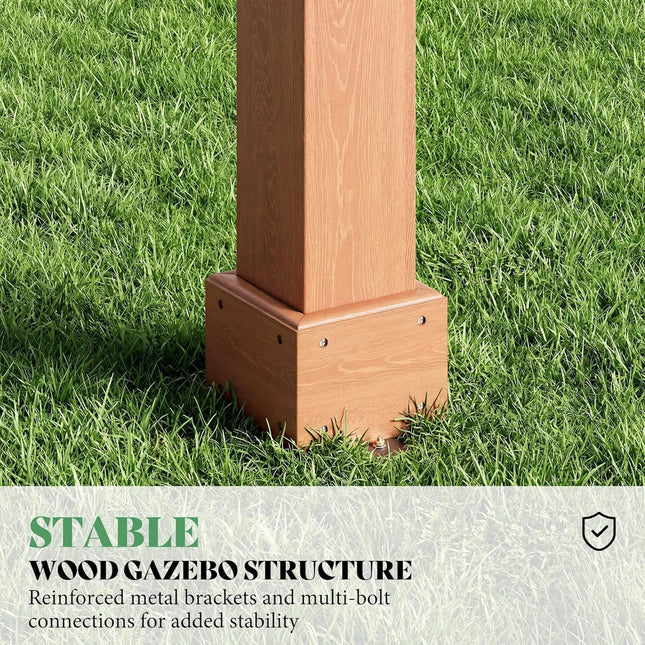Alora Large Outdoor Cedar Wood Pergola Kit With Slatted Roof (SAK31064) - Pergolas | Patioza