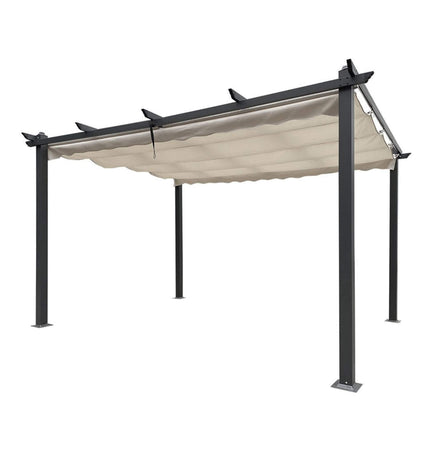 Alora 10x13 Ft. Outdoor Patio Pergola with Canopy and Retractable Sun Shades