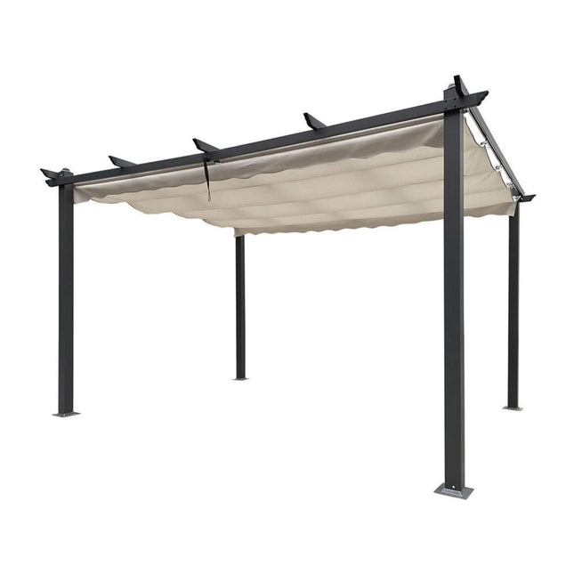 Alora 10x13 Ft. Outdoor Patio Pergola with Canopy and Retractable Sun Shades