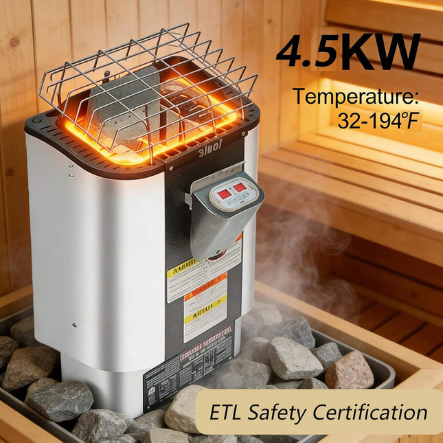 Thermora Lund Luxury 2-Person Outdoor Spruce Wood Cube Sauna Kit With 4.5KW Electric Stove (SAK74290) - Saunas | Patioza