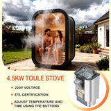 Thermora Lund Luxury 2-Person Outdoor Spruce Wood Cube Sauna Kit With 4.5KW Electric Stove (SAK74290) - Saunas | Patioza