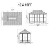 Alora Oasis Luxury Heavy-Duty Hardtop Sunroom With Aluminum Frame And LED Lights (SAK79102) - Sunrooms | Patioza