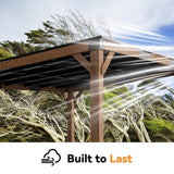Alora Luxury Modern Cedar Gazebo With Sloped Hardtop Roof (SAK35720) - Canopies & Gazebos | Patioza