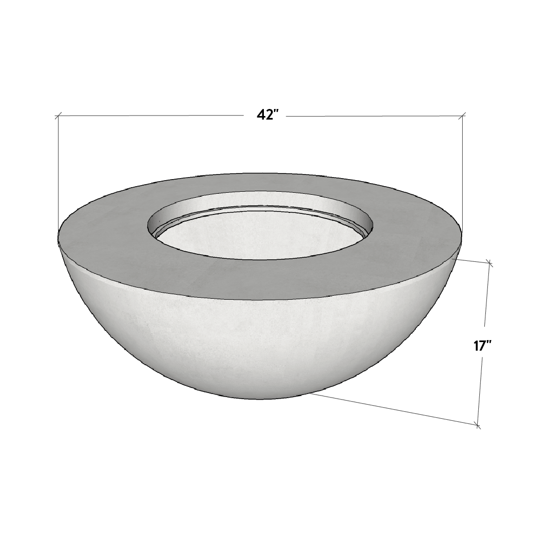 Conique | Concrete Fire Bowl - Fire Pits | Patioza