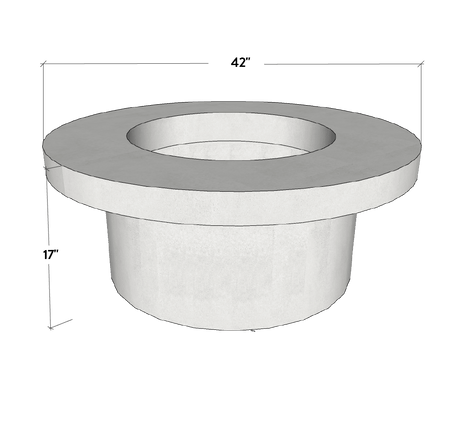 Mirasol - Circular Concrete Fire Pit Table - Fire Pits | Patioza