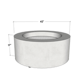 Kylindros - Cylinder Concrete Fire Pit Table - Fire Pits | Patioza