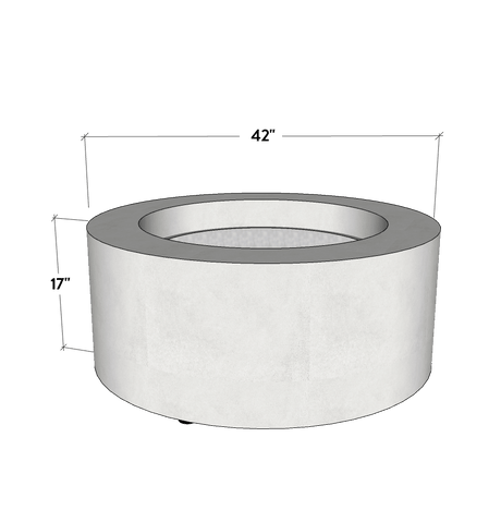 Kylindros - Cylinder Concrete Fire Pit Table - Fire Pits | Patioza