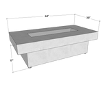 Toplina - Rectangular Concrete Fire Pit Table - Fire Pit Table | Patioza