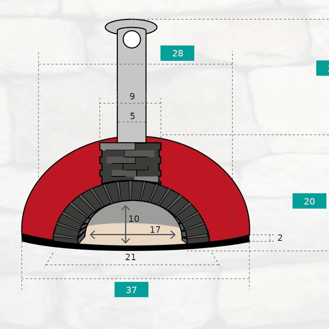 Portable Wood Fired Brick Pizza Oven - Tonío - Traditional Wood Fired Brick Oven | Patioza