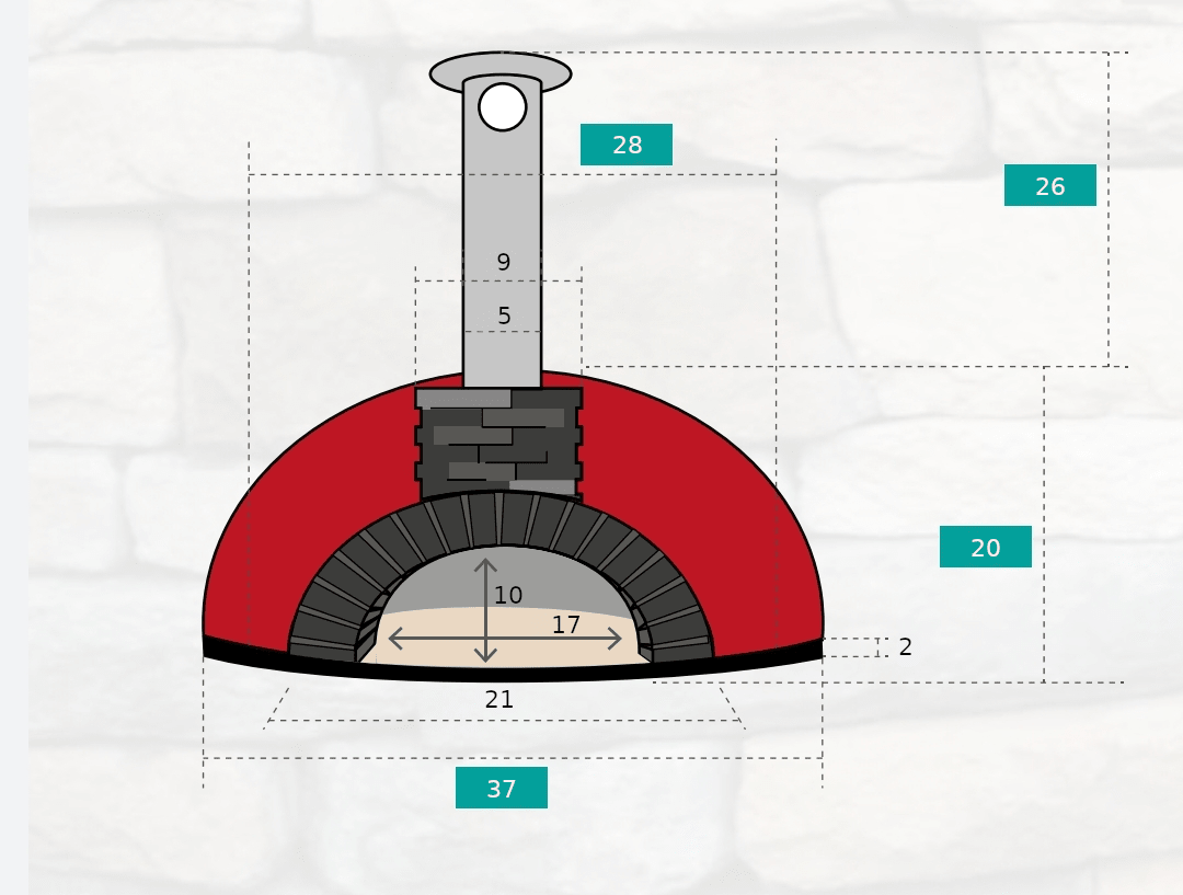 Portable Wood Fired Brick Pizza Oven - Tonío - Traditional Wood Fired Brick Oven | Patioza