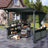 [09X10FT] Alora Modern Slanted Hardtop Alloy Steel Grill Gazebo (SAK32687) - Canopies & Gazebos | Patioza